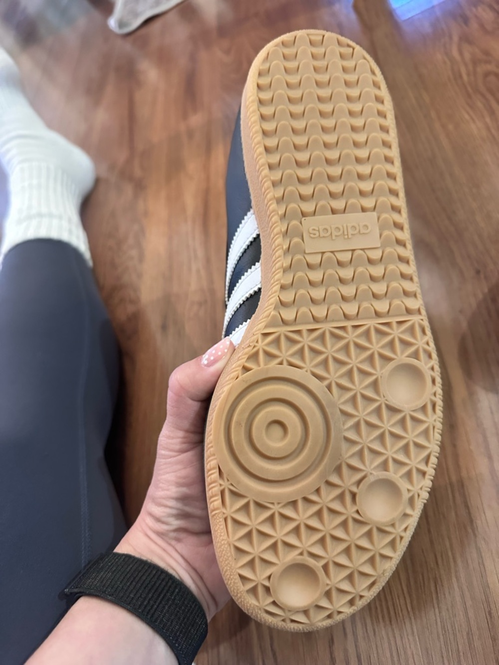 adidas Black Samba Slip-On Sneakers with Gum Sole - Picture 4 of 7